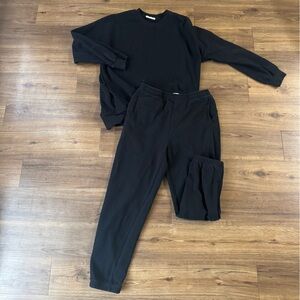 Talulah Black Sweatshirt & Joggers Set